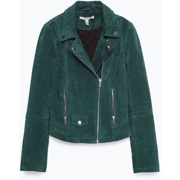 zara green suede jacket